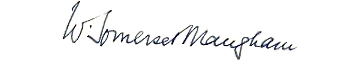 Afbeelding: William Somerset Maugham's handtekening