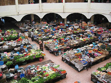Afbeelding: De sfeervolle en kleurrijke markt in Kota Bharu.